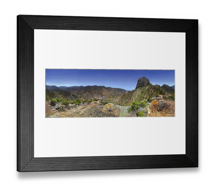 Framed Print : 360° panorama of the striking volcanic vent Roque El Cano