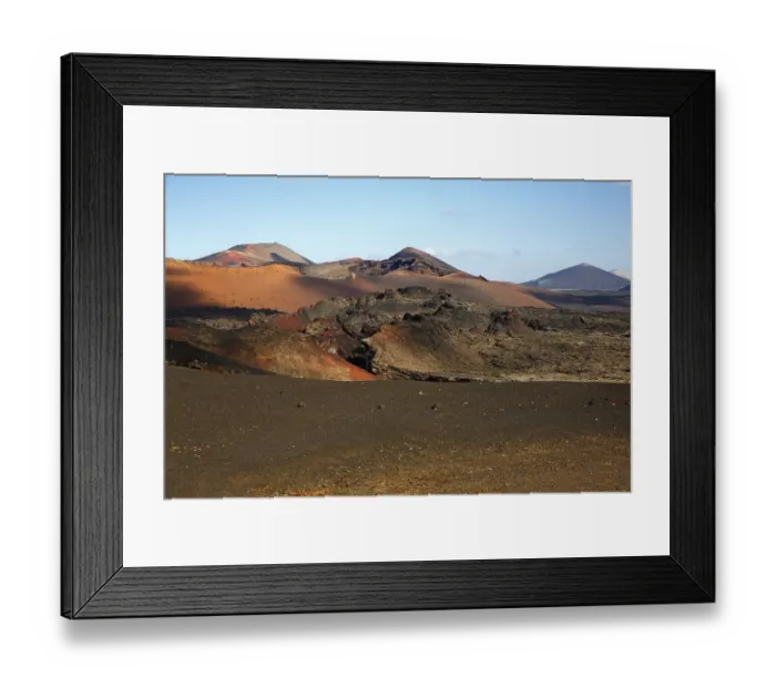 Framed Print : Fire Mountains, Montanas del Fuego Framed Print : Fire Mountains, Montanas del Fuego