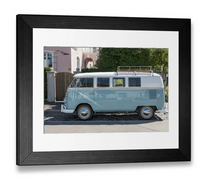 Framed Print : Volkswagen type 2 Transporter, VW Bus T1