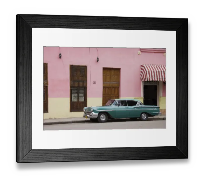 Framed Print : Classic car parked in the streets of Havana Framed Print : Classic car parked in the streets of Havana