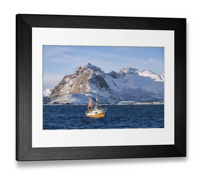 Framed Print : Traditional fishing boat catching the net Framed Print : Traditional fishing boat catching the net