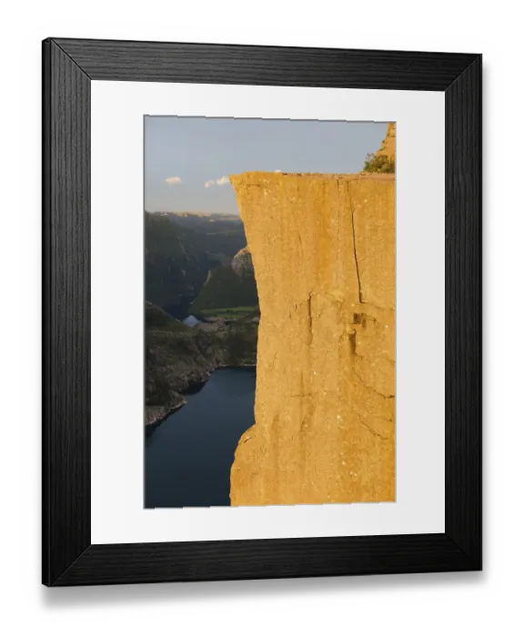 Framed Print : Preikestolen or Prekestolen above Lysefjord