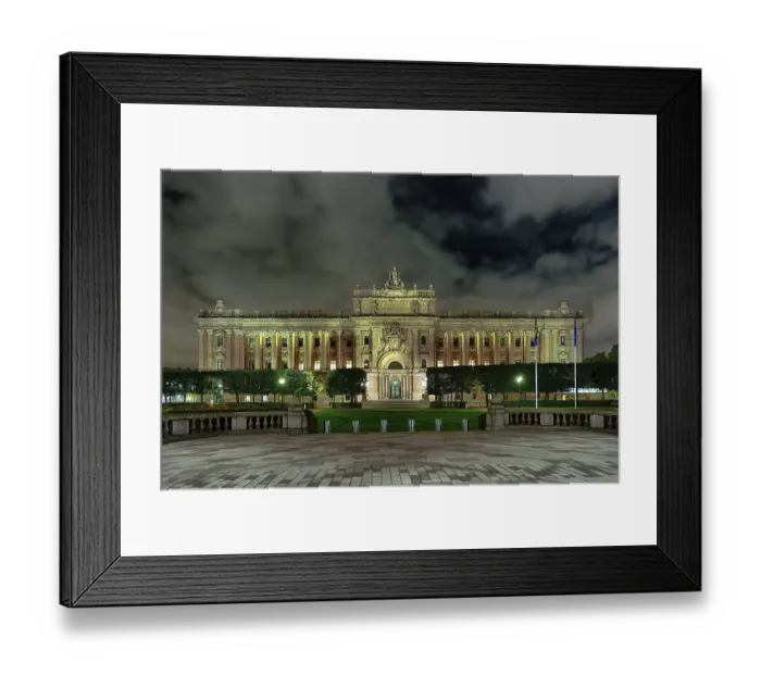 Framed Print : Riksdagshuset Reichstag, night