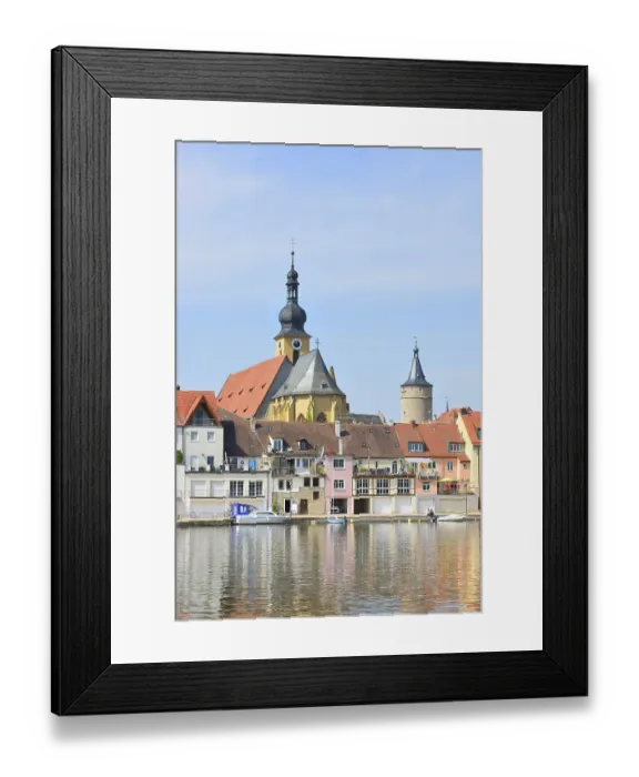 Framed Print : Townscape, River Main, Kitzingen Framed Print : Townscape, River Main, Kitzingen