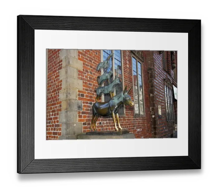 Framed Print : The artist Gerhard Marcks, Bremen Town Musicians Framed Print : The artist Gerhard Marcks, Bremen Town Musicians