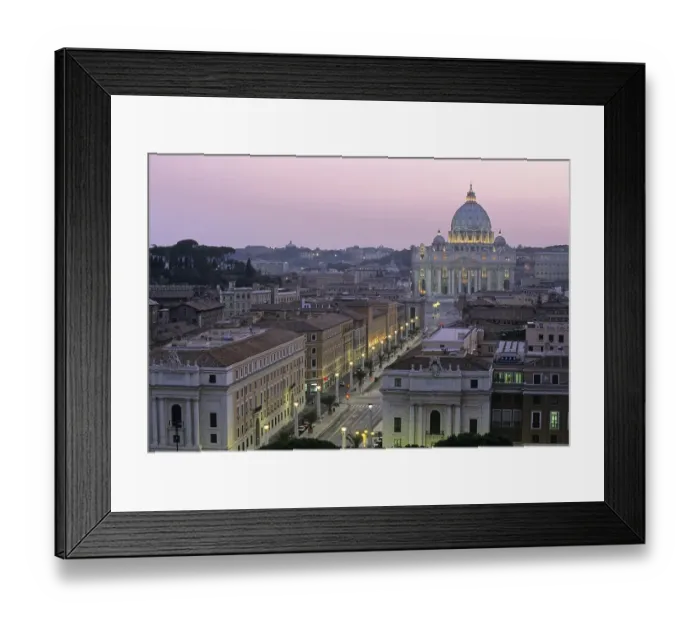 Framed Print : Via delle Conciliazione, St. Peter's Basilica Framed Print : Via delle Conciliazione, St. Peter's Basilica