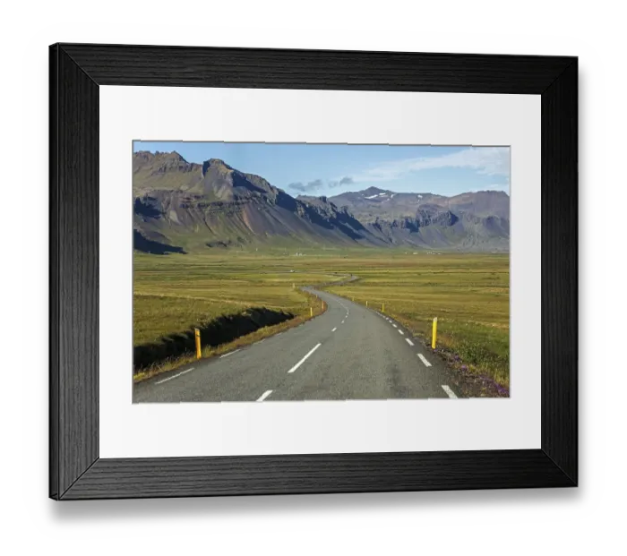 Framed Print : Road 54 meanders through landscape volcanic mountains Framed Print : Road 54 meanders through landscape volcanic mountains