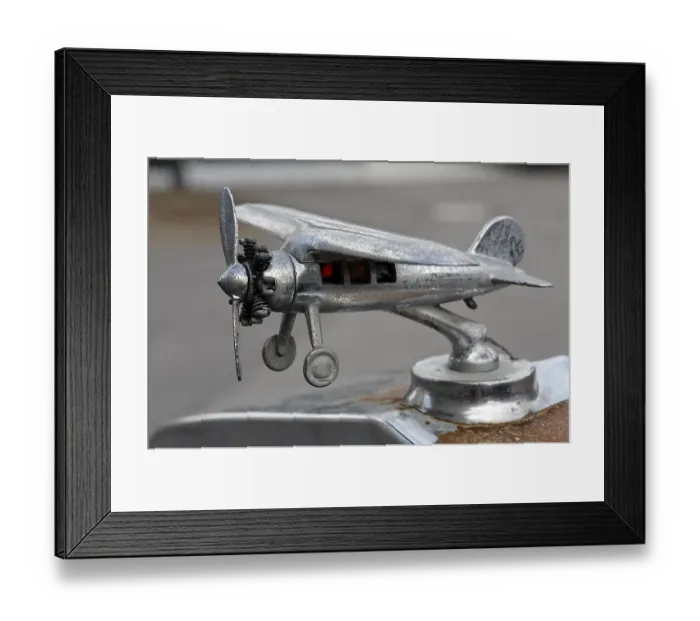 Framed Print : Small plane with a propeller and an air-cooled radial engine