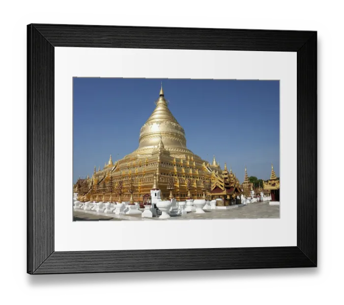 Framed Print : Golden stupa of Shwezigon Pagoda