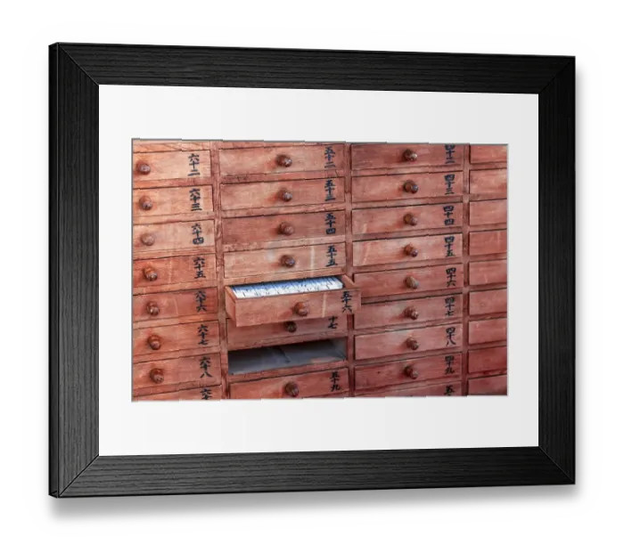 Framed Print : Wardrobe with luckless, Buddhist temple Senso-ji Temple