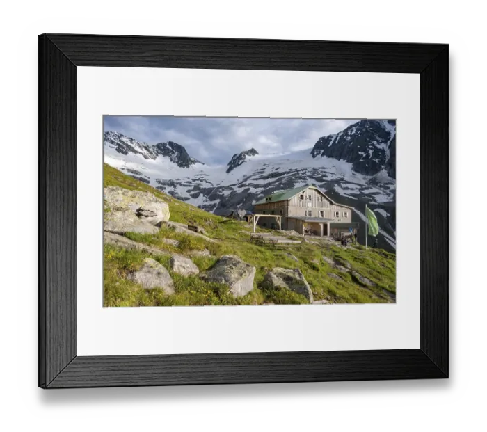 Framed Print : Greizer Huette, Berliner Hoehenweg Framed Print : Greizer Huette, Berliner Hoehenweg