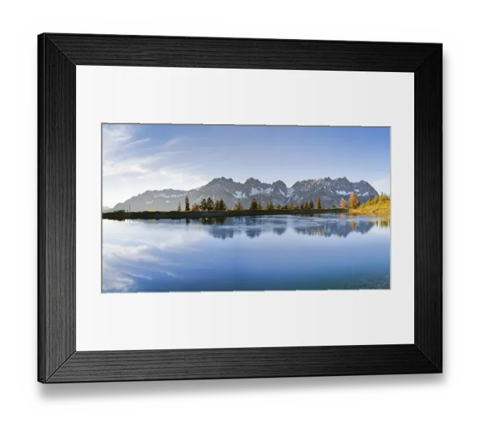 Framed Print : Reflection of the Wilder Kaiser in the Astbergsee Framed Print : Reflection of the Wilder Kaiser in the Astbergsee