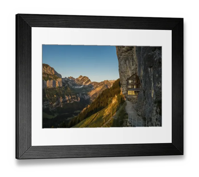 Framed Print : Aescher-Wildkirchli mountain inn Framed Print : Aescher-Wildkirchli mountain inn