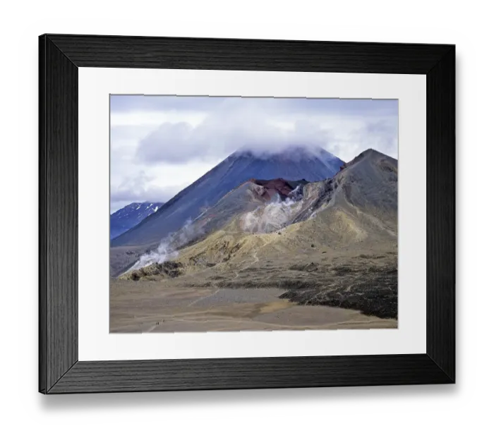 Framed Print : Red Crater ith Mt. Ngauruhoe in background Framed Print : Red Crater ith Mt. Ngauruhoe in background