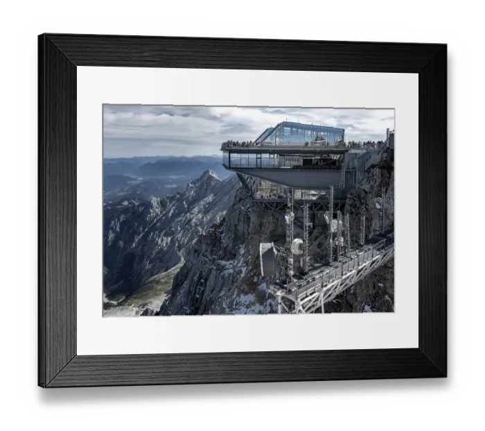 Framed Print : The viewing platform on the Zugspitze Framed Print : The viewing platform on the Zugspitze