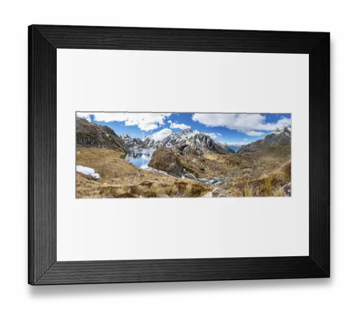 Framed Print : View into Route Burn Valley, Route Burn River tiling from Lake Harris