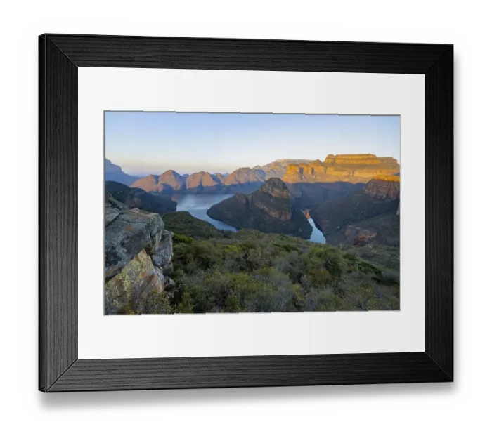 Framed Print : Sunset at Blyde River Canyon with Three Rondawels peak Framed Print : Sunset at Blyde River Canyon with Three Rondawels peak