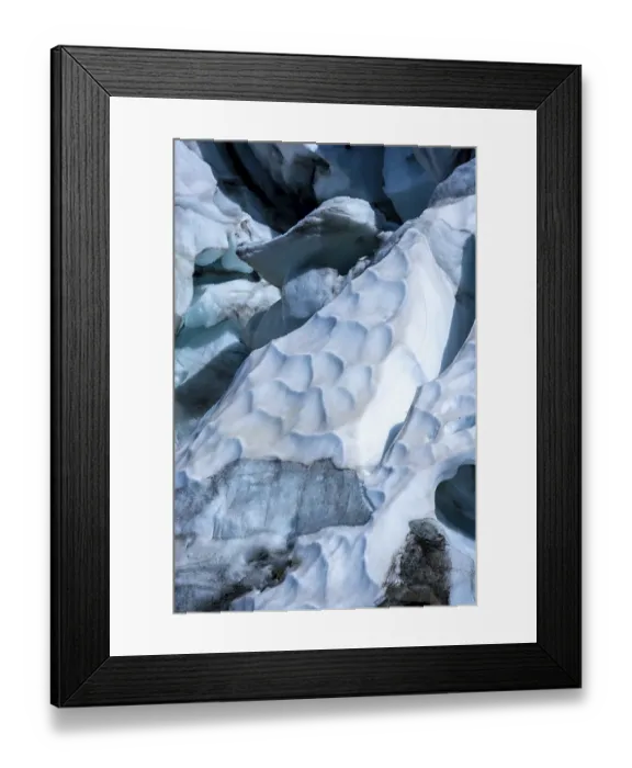 Framed Print : Furrowed glacier ice, glacier tongue Framed Print : Furrowed glacier ice, glacier tongue