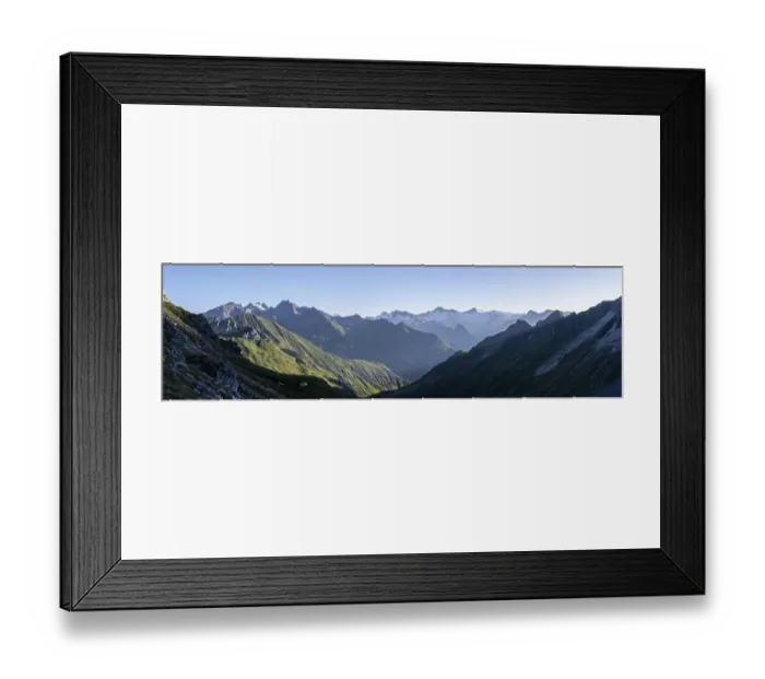 Framed Print : Alpine panorama, view from Bachlenkenkopf