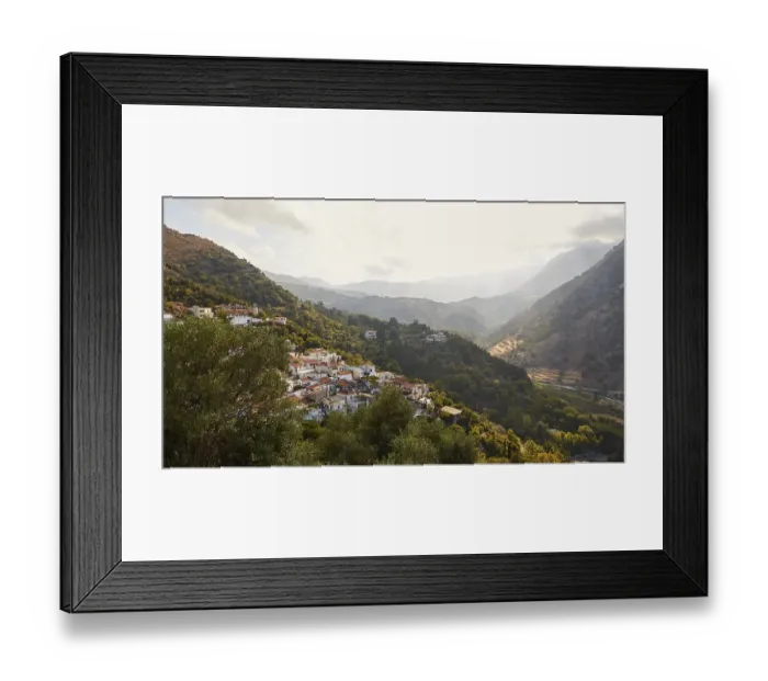 Framed Print : Village, view from above, forest Framed Print : Village, view from above, forest