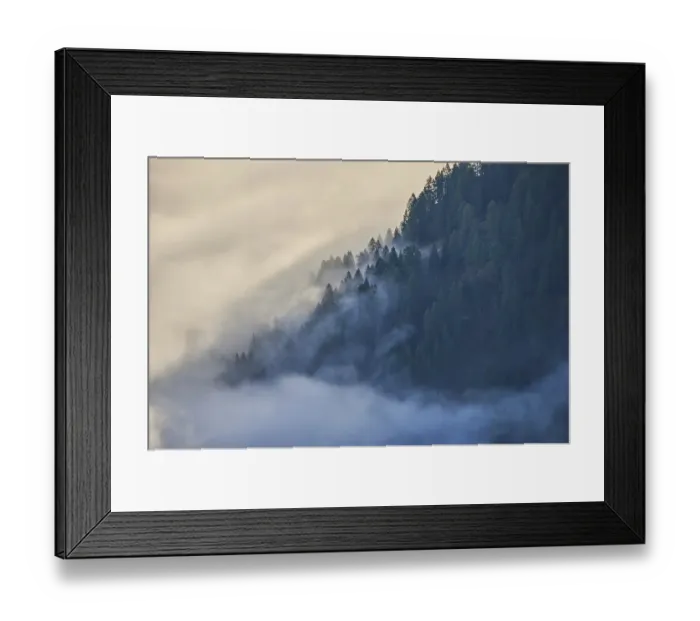 Framed Print : Fogg in the Mountains at Hochalpenstrasse