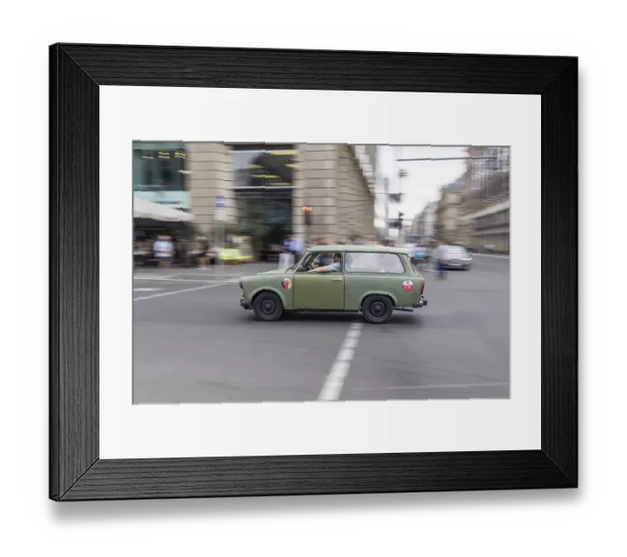 Framed Print : Nostalgia Safari, Ostalgie. With the Trabi through Berlin Framed Print : Nostalgia Safari, Ostalgie. With the Trabi through Berlin