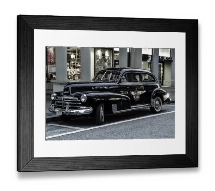 Framed Print : Chevrolet Fleetmaster, parked in a street