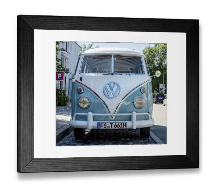 Framed Print : Volkswagen type 2 Transporter, VW Bus T1