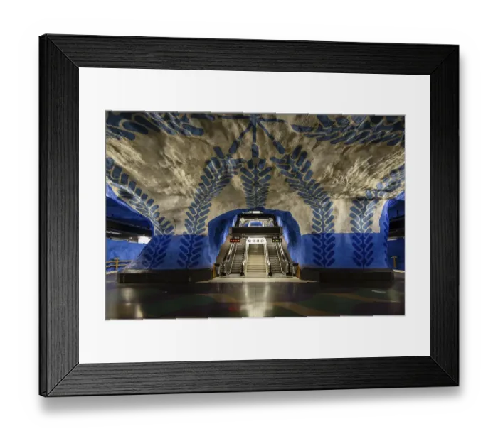 Framed Print : Subway station T-Centralen, Tunnelbana