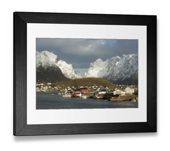 Framed Print : Townscape of Reine, Lofoten, Norway, Europe Framed Print : Townscape of Reine, Lofoten, Norway, Europe