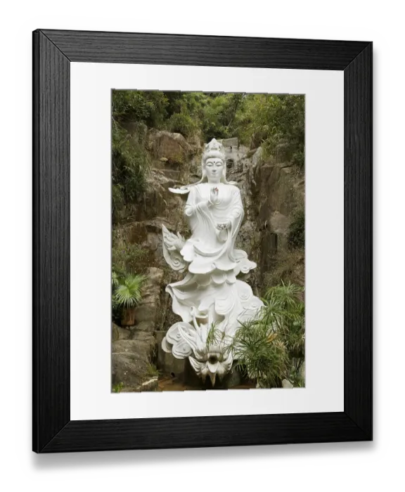 Framed Print : Statue of the Buddhist goddess Gunayin or Kwan Giu or Kaun Kam