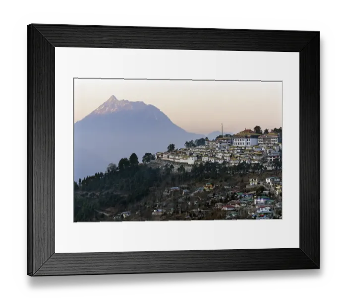 Framed Print : Sunrise, Galden Namgey Lhatse Monastery