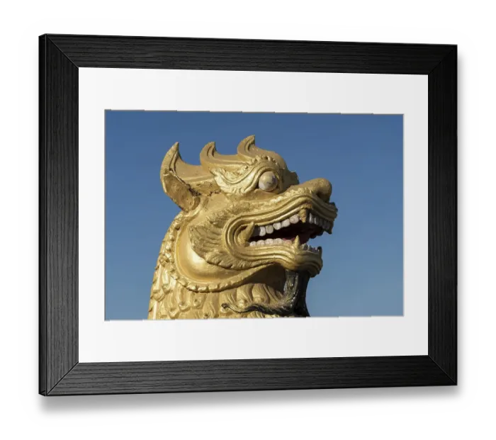 Framed Print : Chinthe, Kuthodaw Pagoda, Mahalawka Marazein