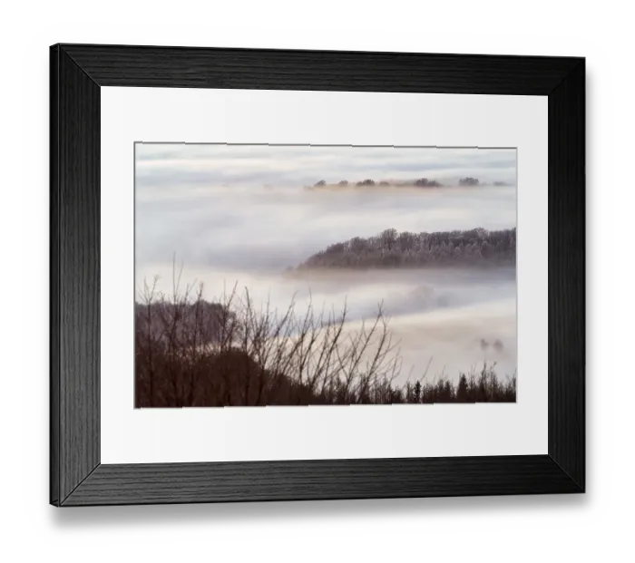 Framed Print : Forest rising from cloud cover Framed Print : Forest rising from cloud cover