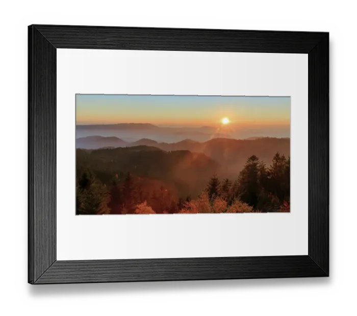 Framed Print : Sunset at Schliffkopf, Autumn, Black Forest Road Framed Print : Sunset at Schliffkopf, Autumn, Black Forest Road