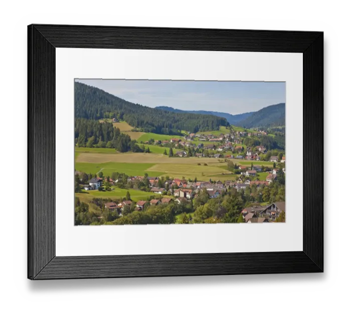 Framed Print : View of Baiersbronn, Black Forest