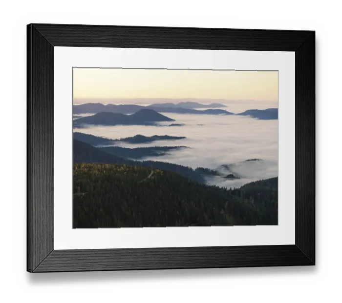 Framed Print : Misty mountains and forests at dawn Framed Print : Misty mountains and forests at dawn