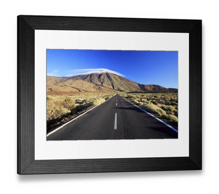 Framed Print : Road, volcano, Mount Teide, Teide National Park Framed Print : Road, volcano, Mount Teide, Teide National Park