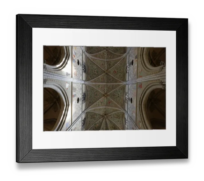 Framed Print : Vaulted ceiling, ribbed vault, Uppsala Cathedral