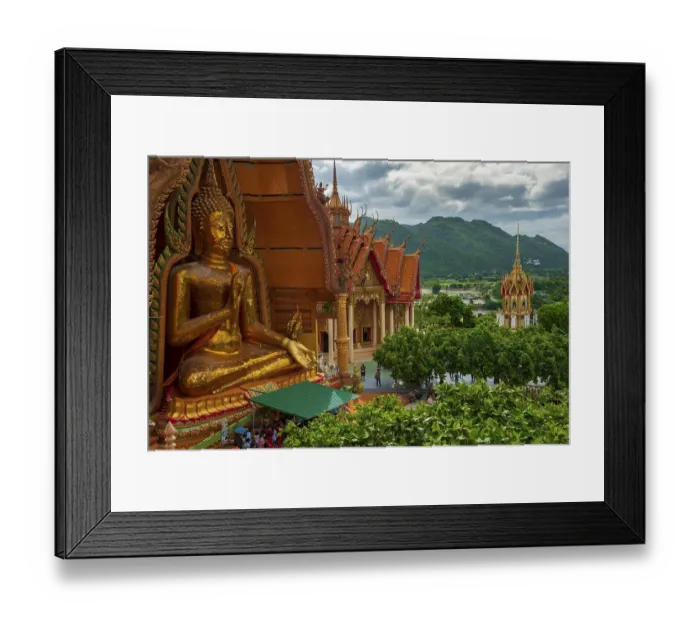 Framed Print : Buddha, temple complex, Wat Tham Khao Noi