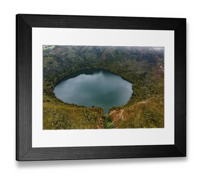 Framed Print : Lake Guatavita, Colombian Andes