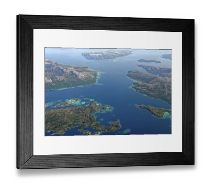Framed Print : Spitsbergen, aerial view, Svalbard archipelago, Norway, Europe Framed Print : Spitsbergen, aerial view, Svalbard archipelago, Norway, Europe