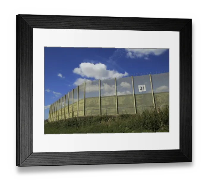 Framed Print : Perimeter fence at Warren Hill prison Framed Print : Perimeter fence at Warren Hill prison
