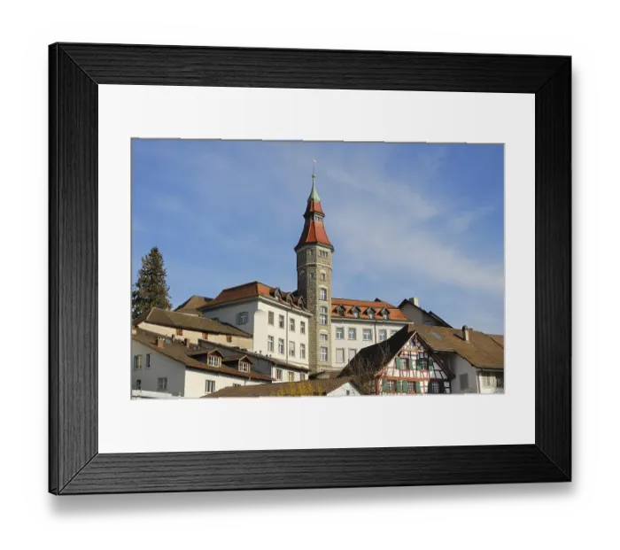 Framed Print : Town hall, Frauenfeld, Canton of Thurgau, Switzerland, Europe