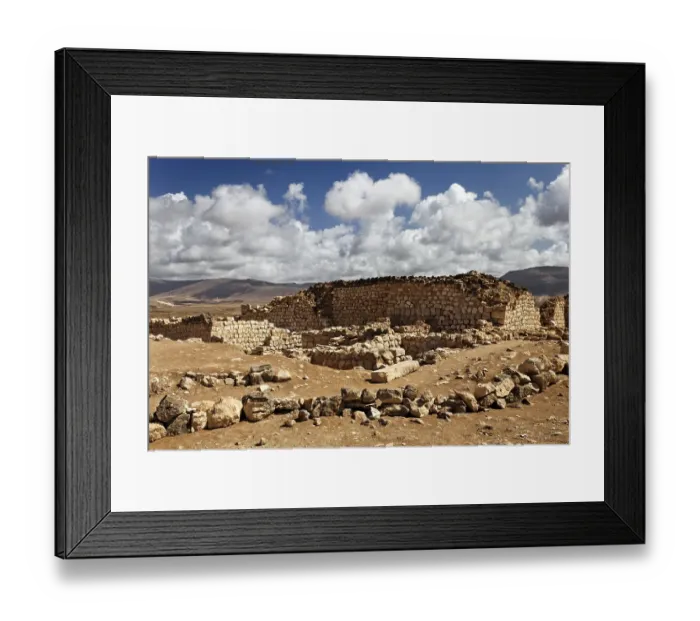 Framed Print : Khor Rori, ruins of an ancient South Arabian town