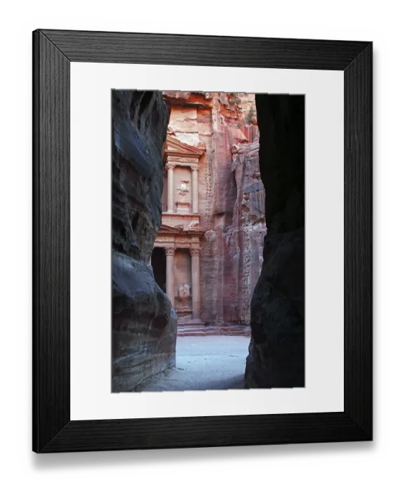 Framed Print : The Treasury, Al Khazneh at the end of the Siq Framed Print : The Treasury, Al Khazneh at the end of the Siq