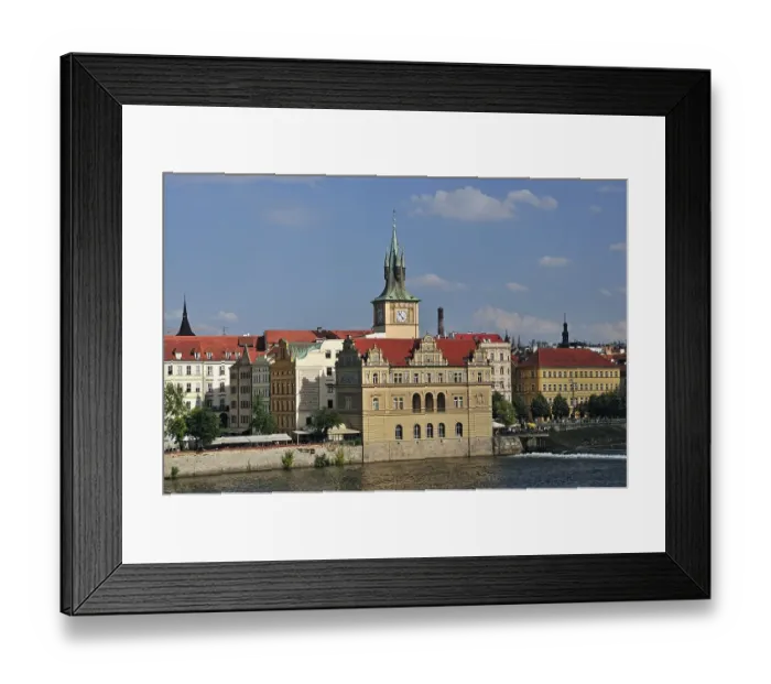 Framed Print : Smetana Museum in a former waterworks plant, old town water tower at back, Prague, Bohemia, Czech Republic, Europe, PublicGround, Europe