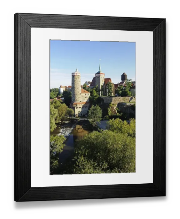 Framed Print : Alten Wasserkunst, old waterworks and St