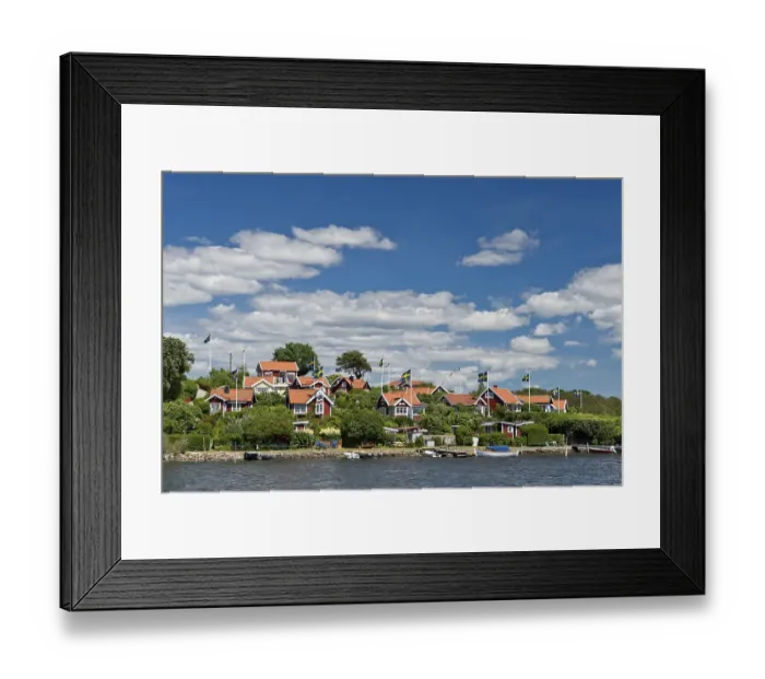 Framed Print : Braendaholms Kolonistugor allotments on Dragsoe island