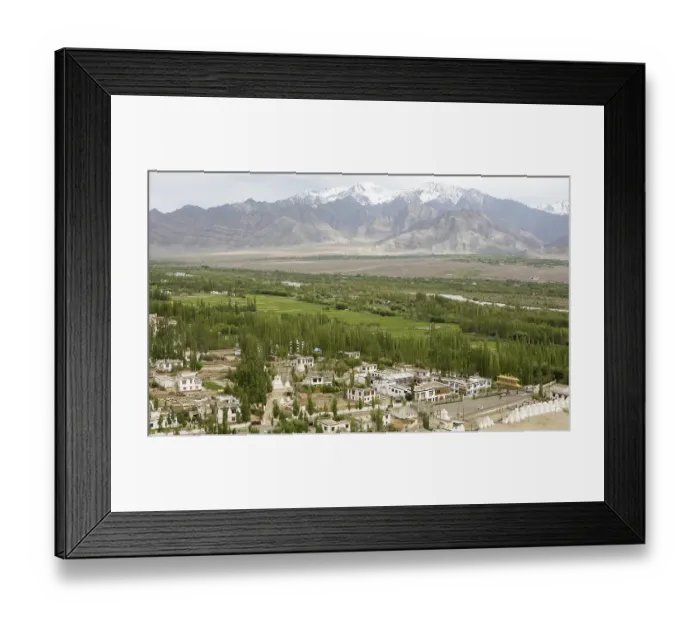 Framed Print : View of the Indus Valley from Thiksey Gompa
